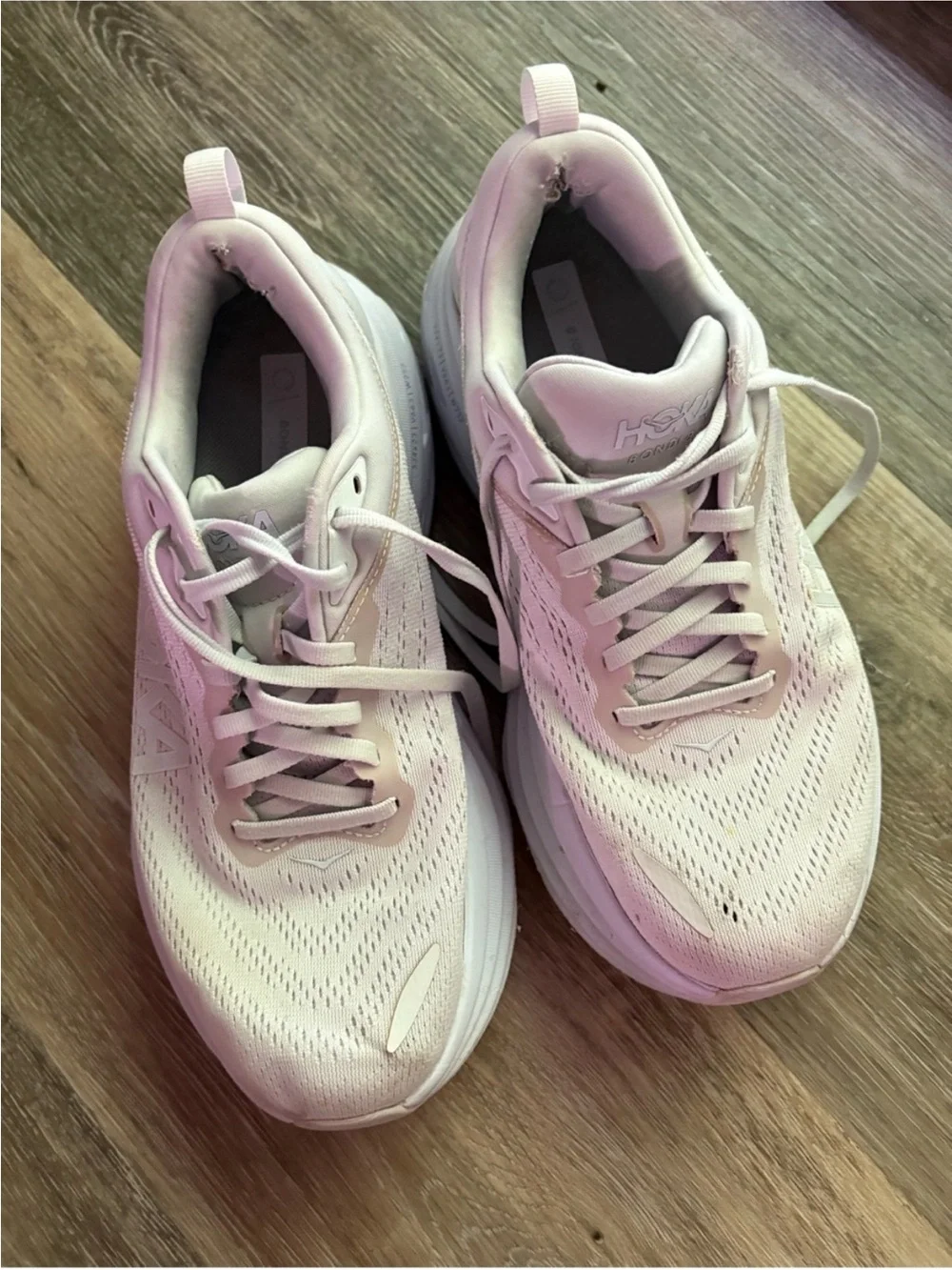 Hoka Bondi 8 Women's White Cushioned Running Shoe - Picture 3 of 16